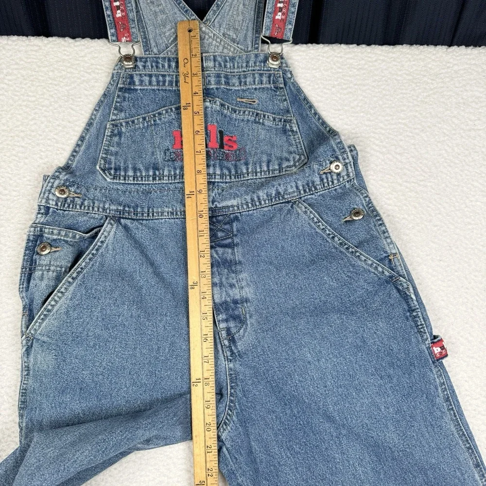 Vintage 90s GAP Denim Overalls Chicago Bulls Custom? - Youth XL